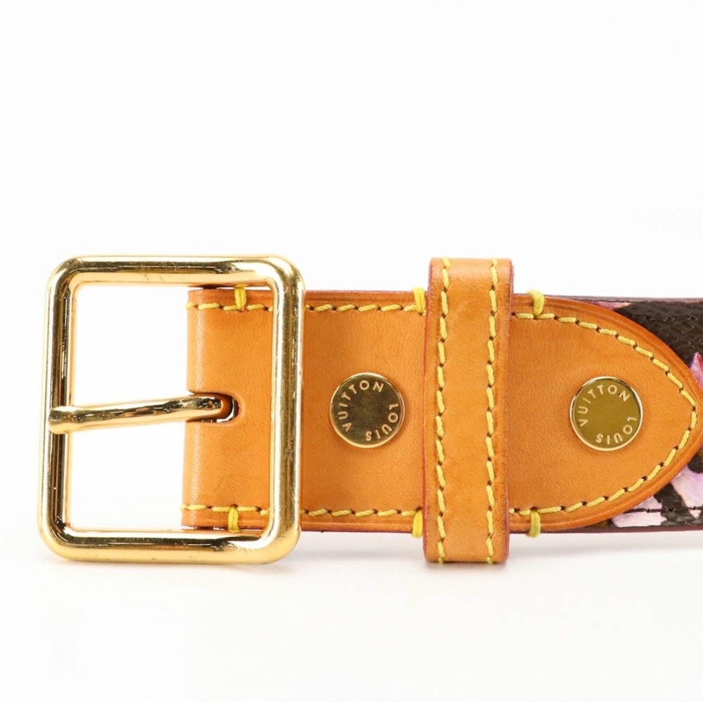Louis Vuitton x Richard Prince Monogram Watercolor Canvas and Leather Belt - Picture 5 of 10